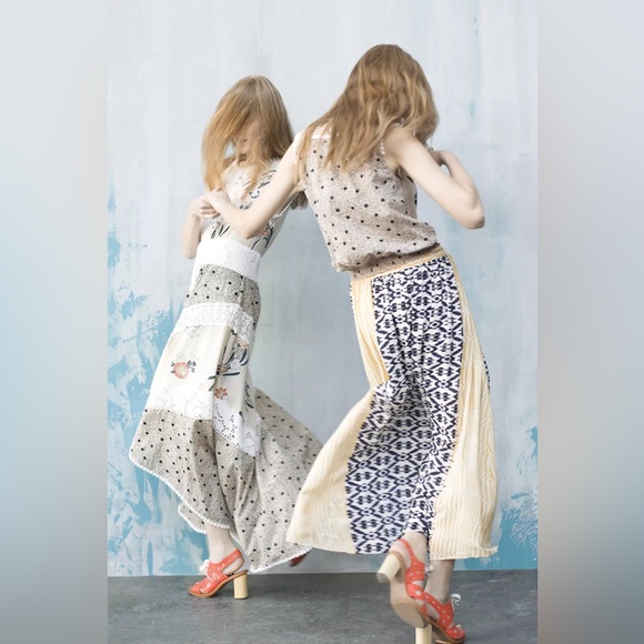 Anthropologie Bent Stripes Asymmetric Skirt by Funktional LARGE - Picture 3 of 12